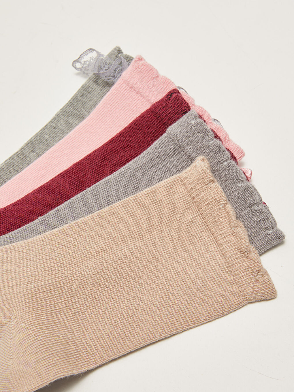 Basic Girls' Ankle Socks 5 Pack-2