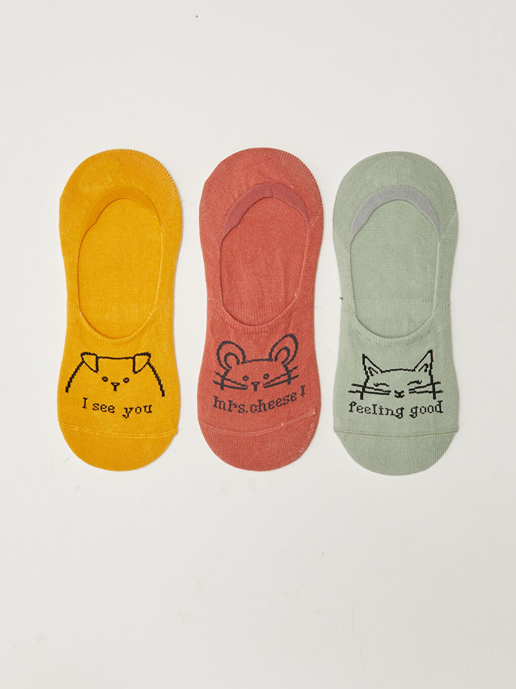 Štampane ženske nevidljive čarape, pakovanje od 3 komada-1