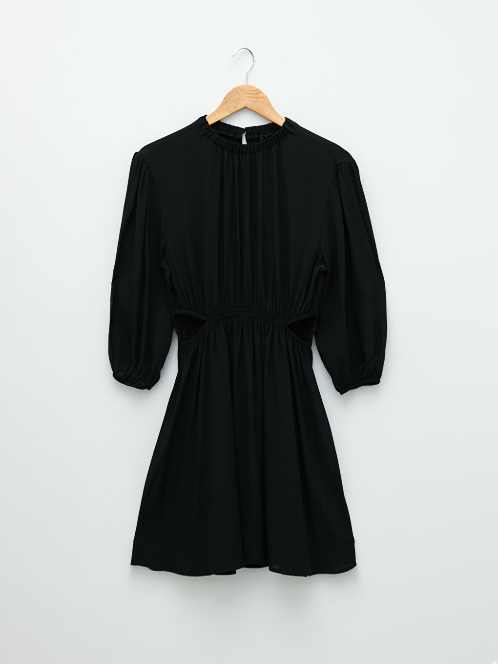 LCW Vision Crew Neck Straight Long Sleeve Women's Viscose Dress -W1J918Z8-CVL