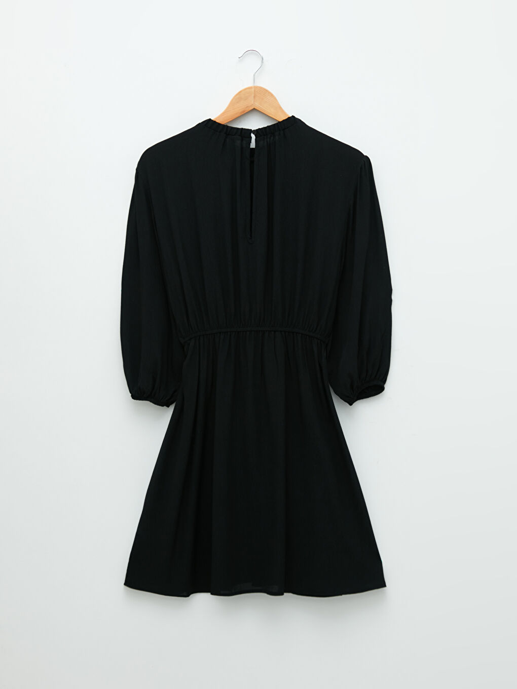 LCW Vision Crew Neck Straight Long Sleeve Women's Viscose Dress -W1J918Z8-CVL
