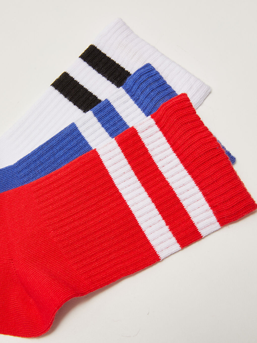 Karışık Çizgili Erkek Soket Çorap 3'lü-2