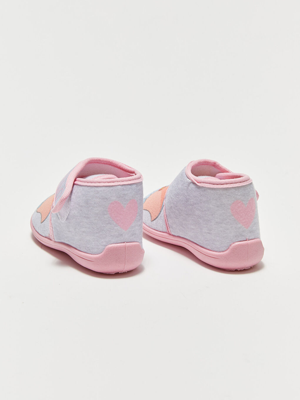 Gri Dumbo Lisanslı Cırt Cırtlı Kız Bebek Panduf-3