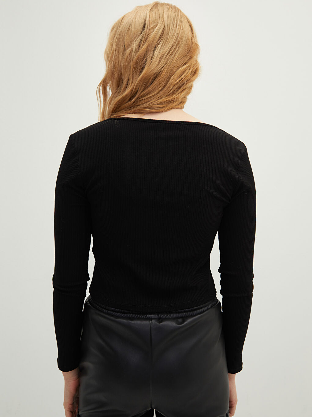 V-Neck Plain Long Sleeve Women's Cardigan-4