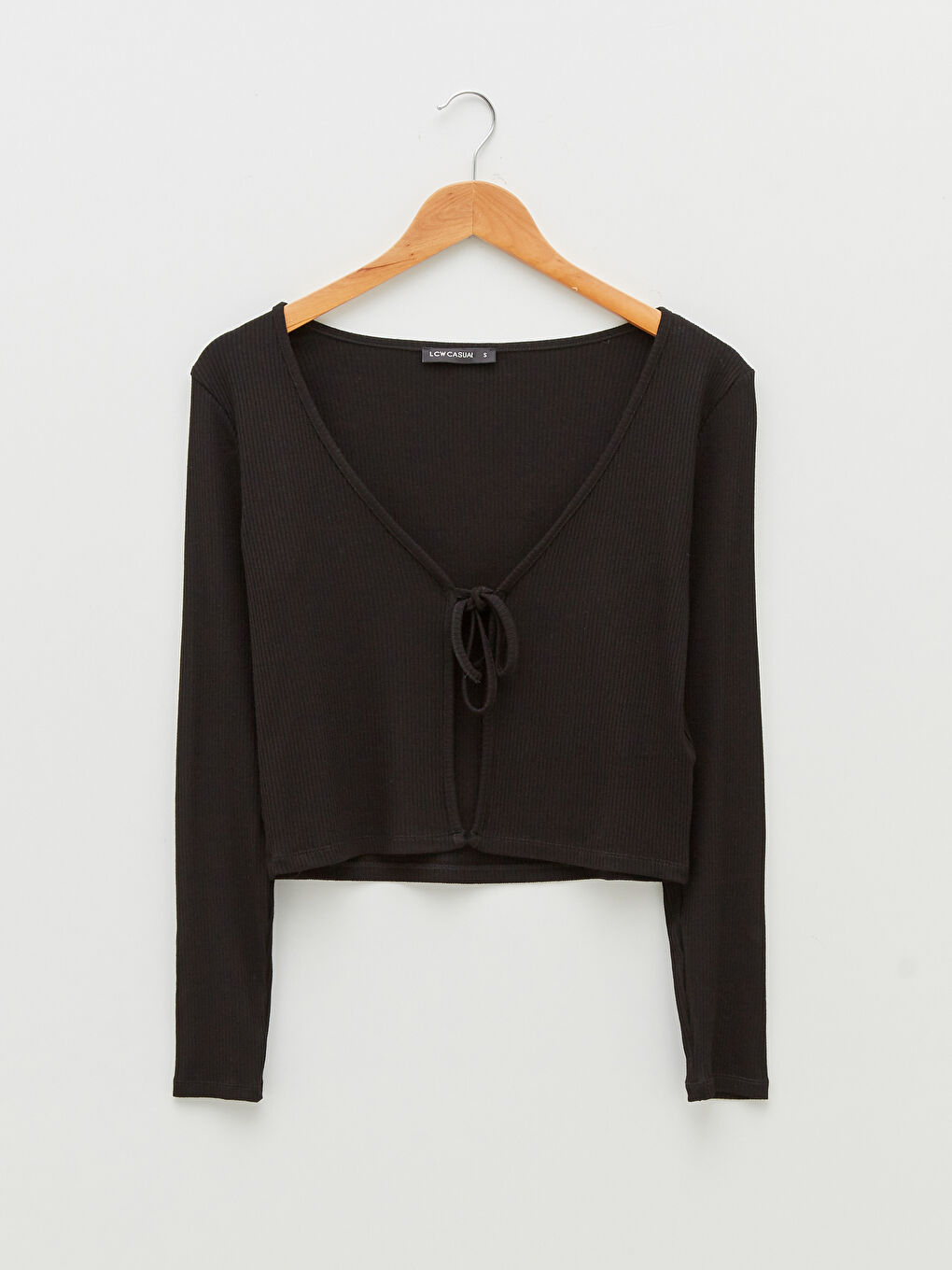 V-Neck Plain Long Sleeve Women's Cardigan-5
