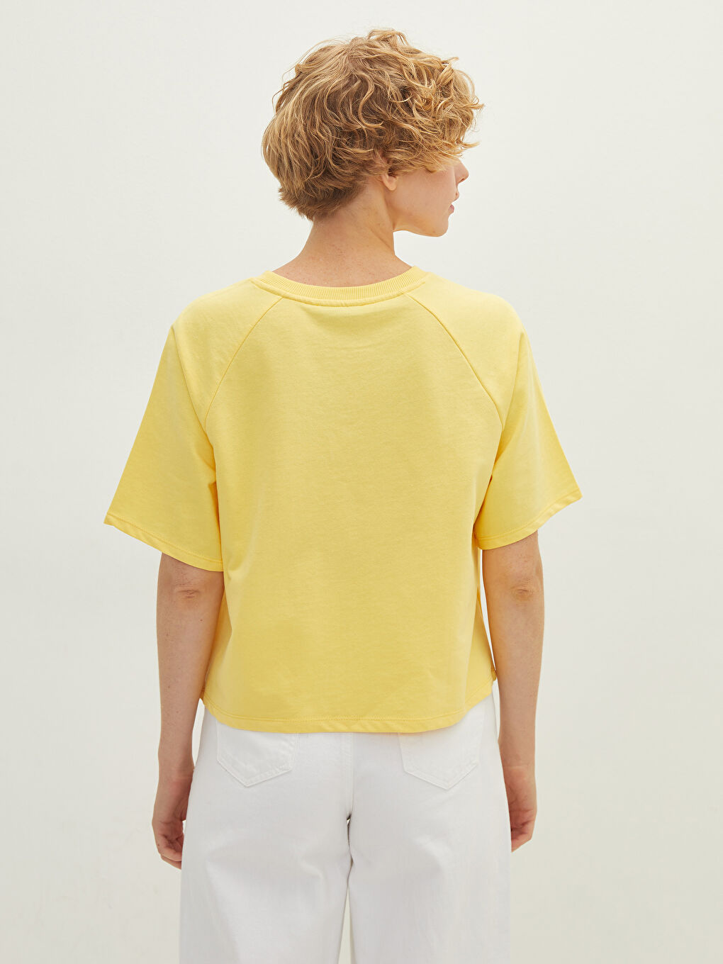LCW Vision Rundhalsausschnitt Bedrucktes Kurzarm T-Shirt für Damen -W1JA24Z8-FTT