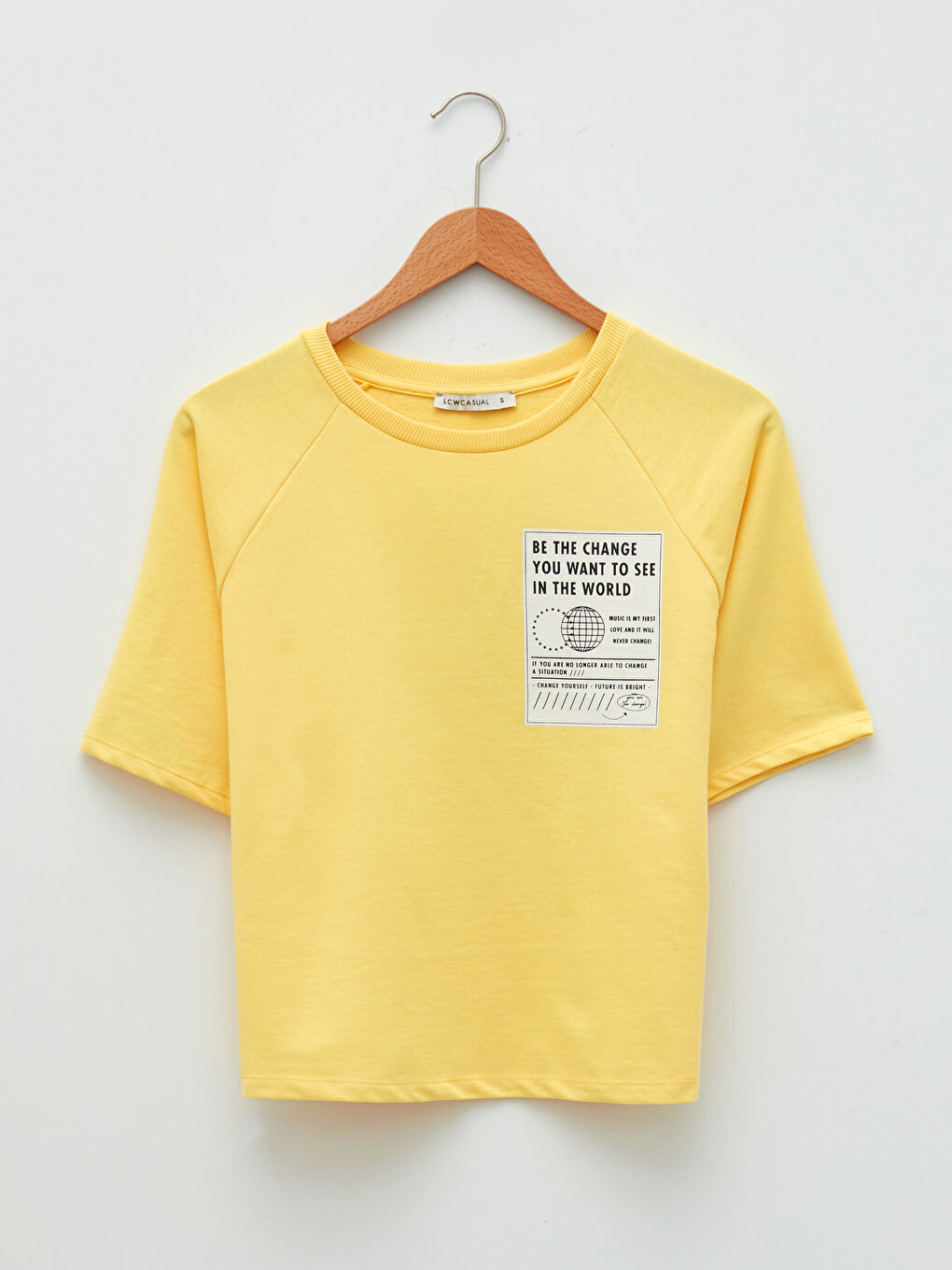 LCW Vision Rundhalsausschnitt Bedrucktes Kurzarm T-Shirt für Damen -W1JA24Z8-FTT