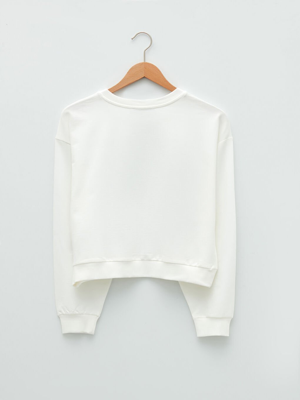 Crew Neck Printed Long Sleeve Cotton Women's Sweatshirt-6