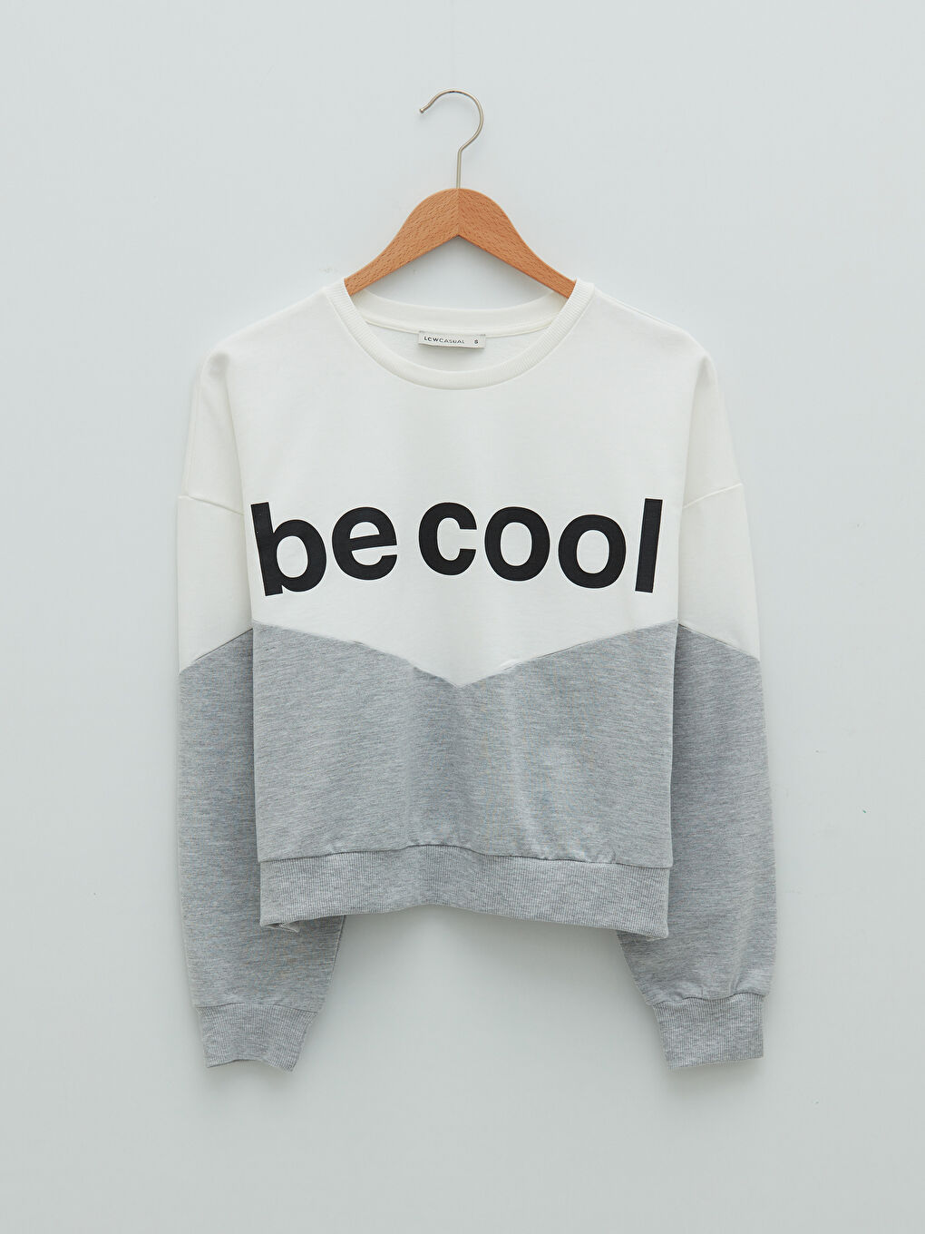 Crew Neck Printed Long Sleeve Women's Sweatshirt-5