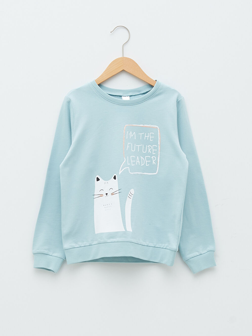 LCW Kids Crew Neck Printed Long Sleeve Girls' Pyjama Set -W1JA64Z4-G0S