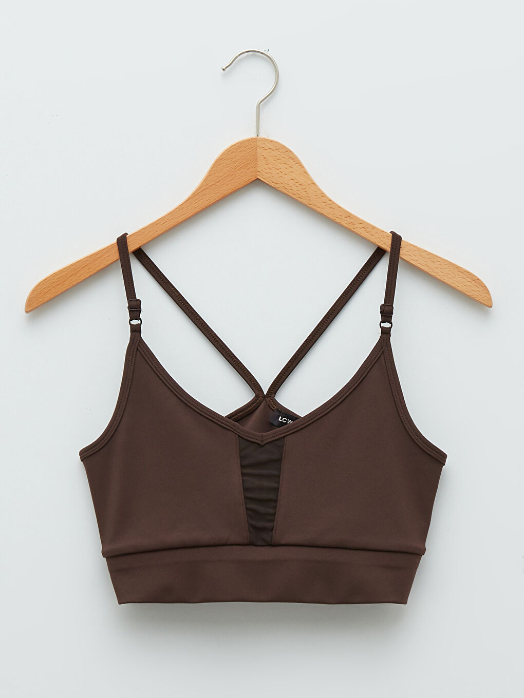 Maiou sportiv cu bretele drepte și decolteu în V pentru femei-6