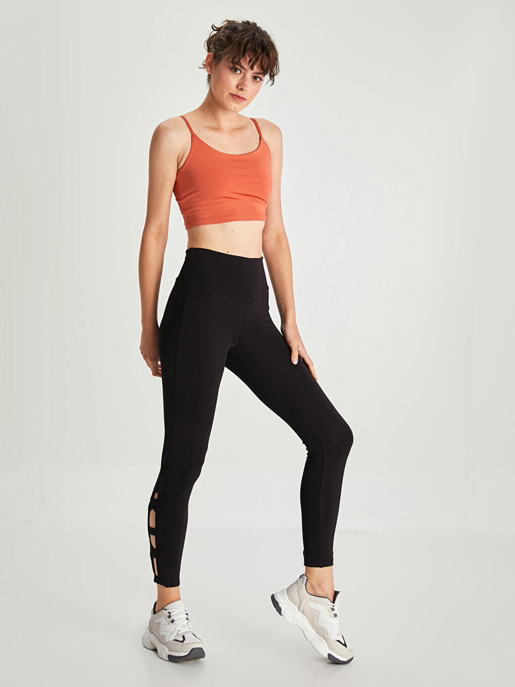 Bustieră Sport pentru Femei cu Guler în formă de U-3