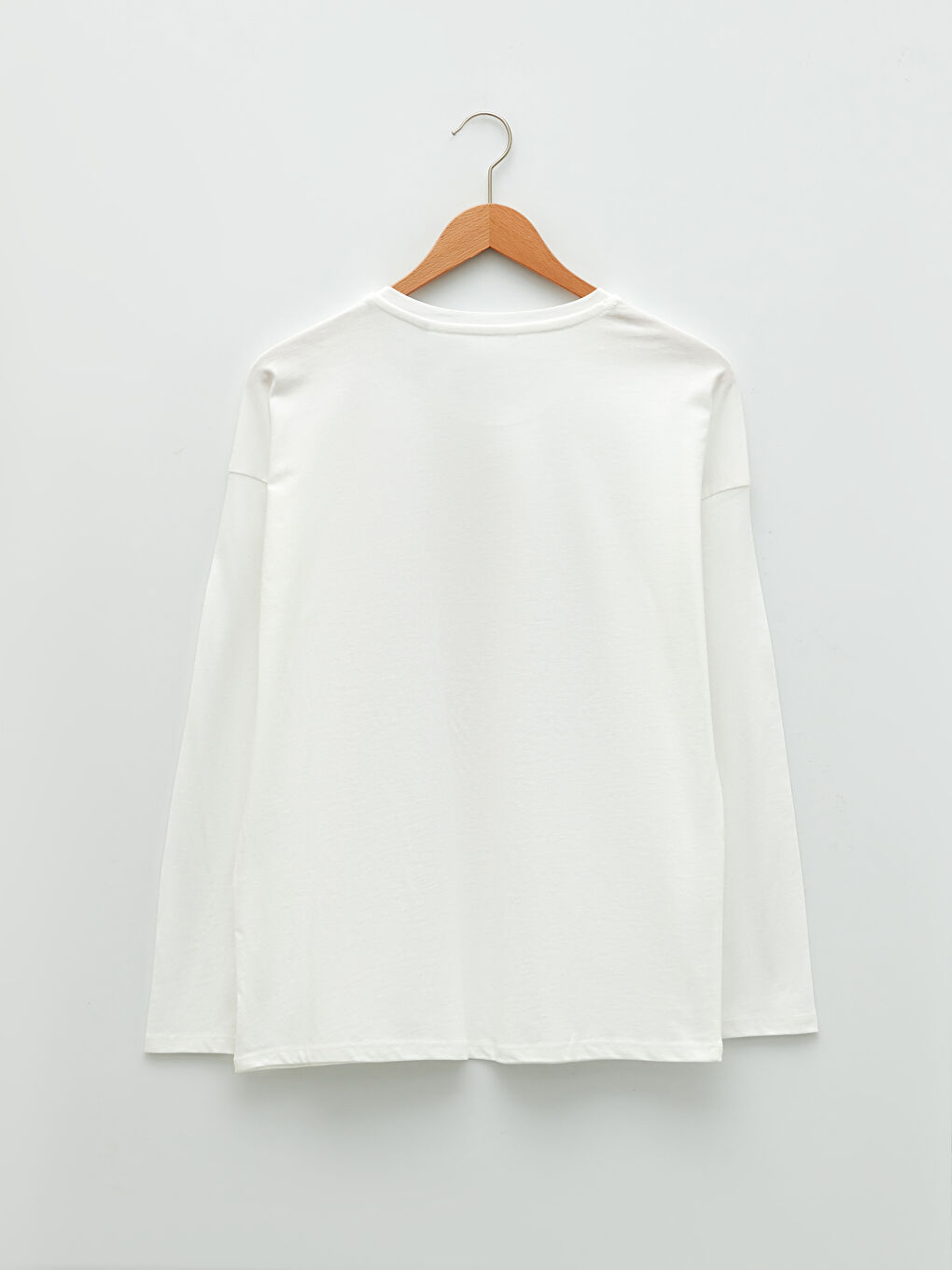 Gri Bisiklet Yaka Baskılı Uzun Kollu Kadın Pijama Takımı-7