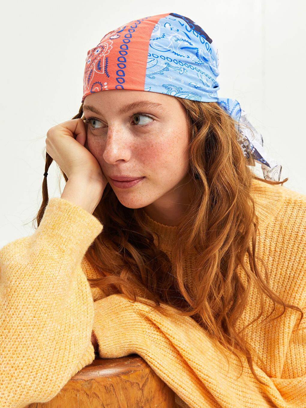 Bandană pentru Femei cu Model Geometric-2