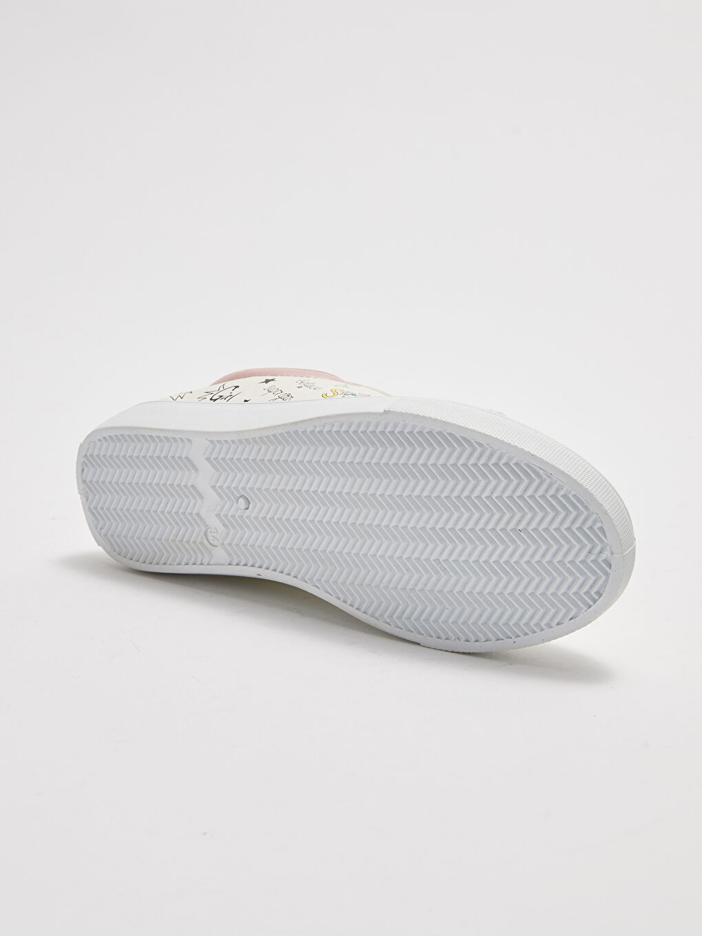 Leather Look Printed Lace-Up Girls' Sneakers-3