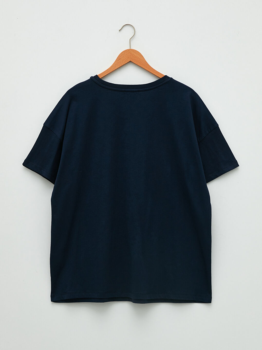 Large Size Crew Neck Letter Printed Short Sleeve Cotton Women's T-Shirt-10