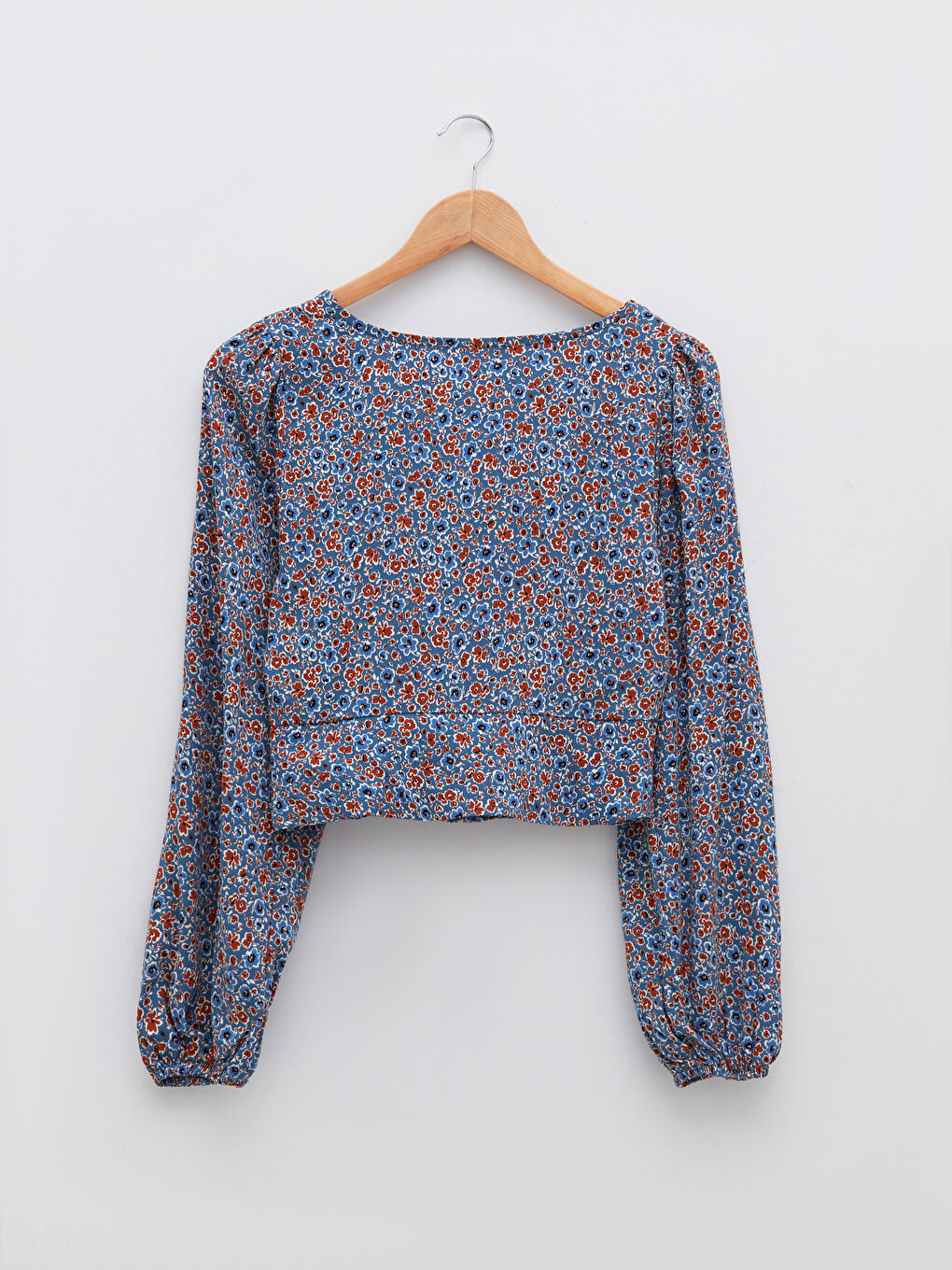 LCW Limited V-Neck Floral Long Sleeve Viscose Women's Blouse -W1JC76Z8-LQQ