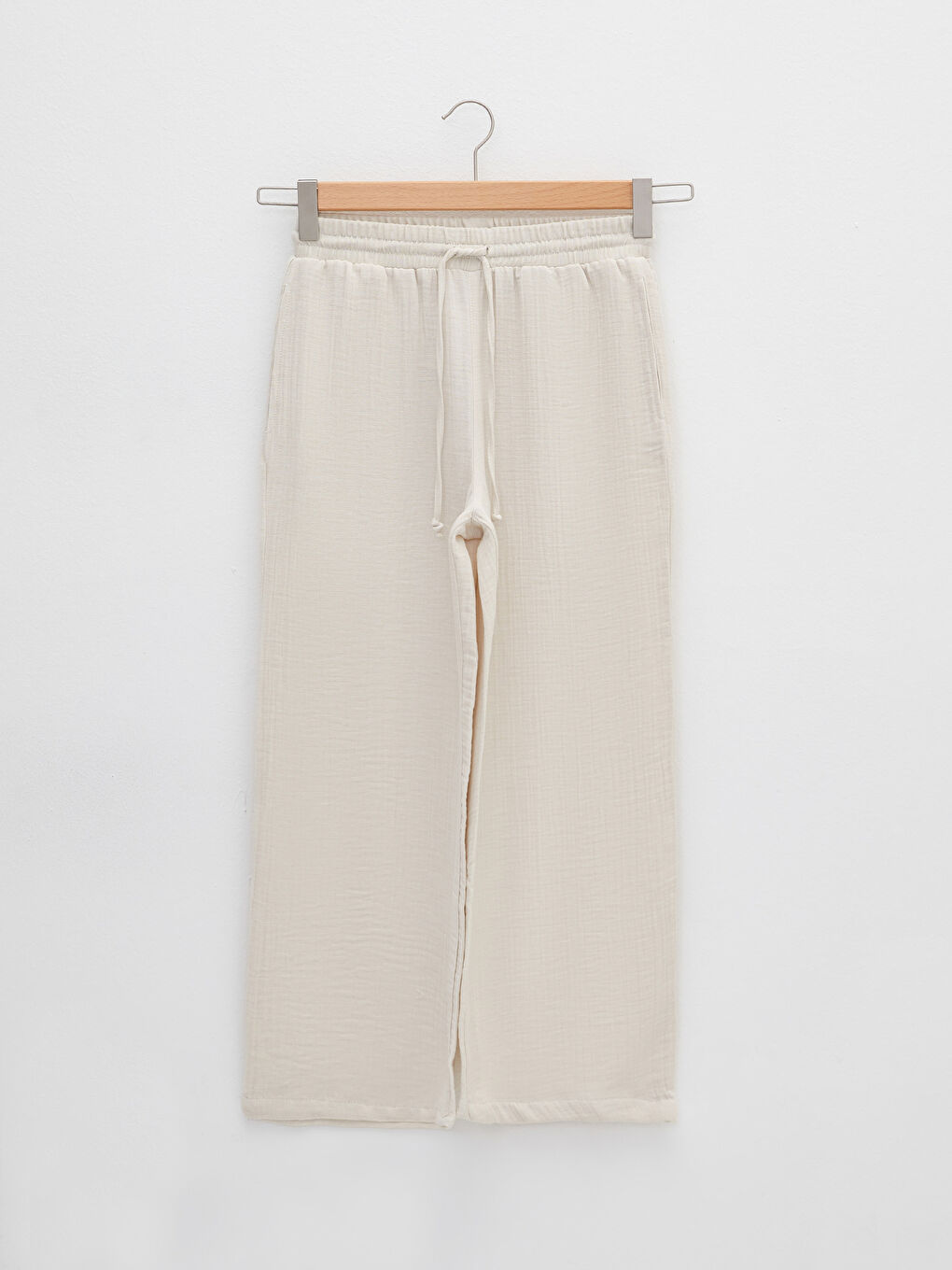 بنطلون للسيدات بخصر مرن وجيوب بتفاصيل عادية-11