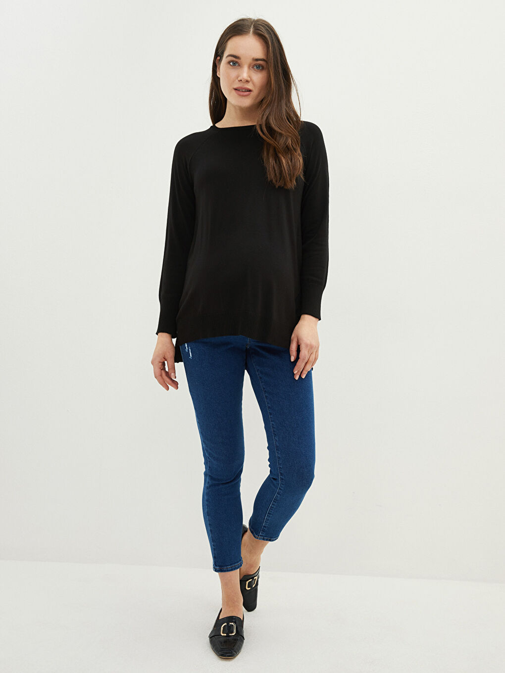 Джинсы для беременных Rodeo длиной до щиколотки с панелью для живота стройная мама-1