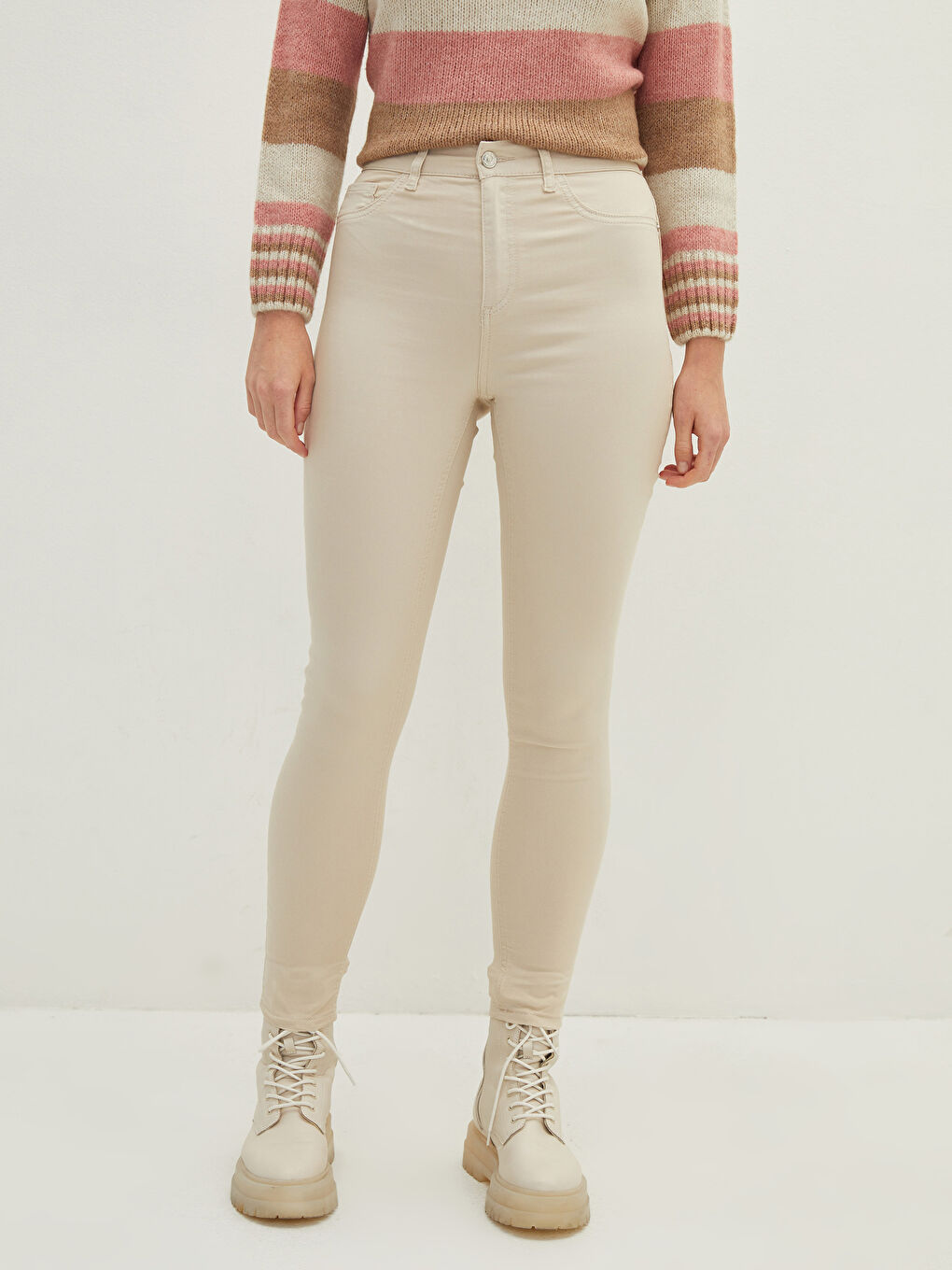 Hoch taillierte Jupiter Super-Skinny-Fit Jeans für Damen-3