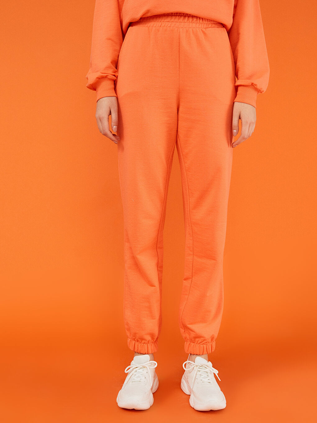 Elastic Waist Pocket Detailed Women's Jogger Sweatpants-5