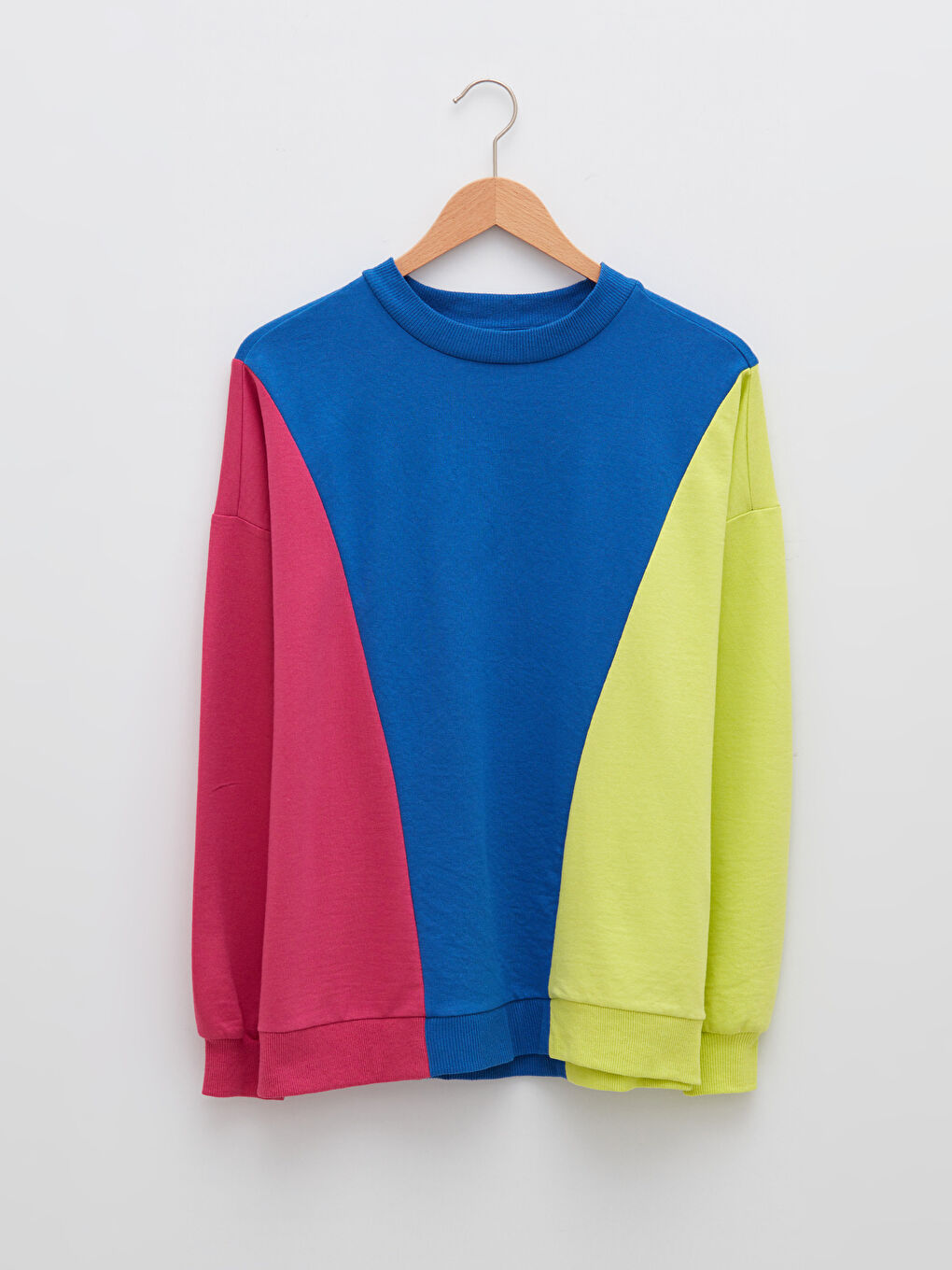 Sweat-Shirt Pour Femmes À Manches Longues Et Col Rond Avec Bloc De Couleurs-7