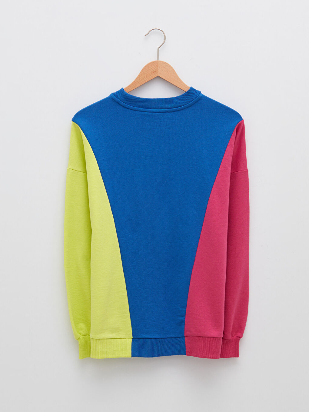 Sweat-Shirt Pour Femmes À Manches Longues Et Col Rond Avec Bloc De Couleurs-8