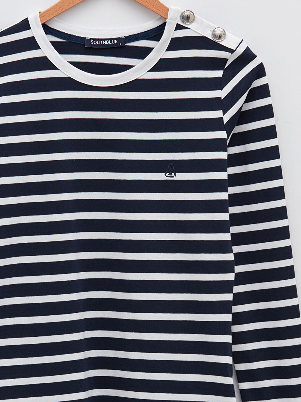 SOUTHBLUE Rundhalsausschnitt Gestreift Langarm T-Shirt für Damen -W1JE09Z8-LGS
