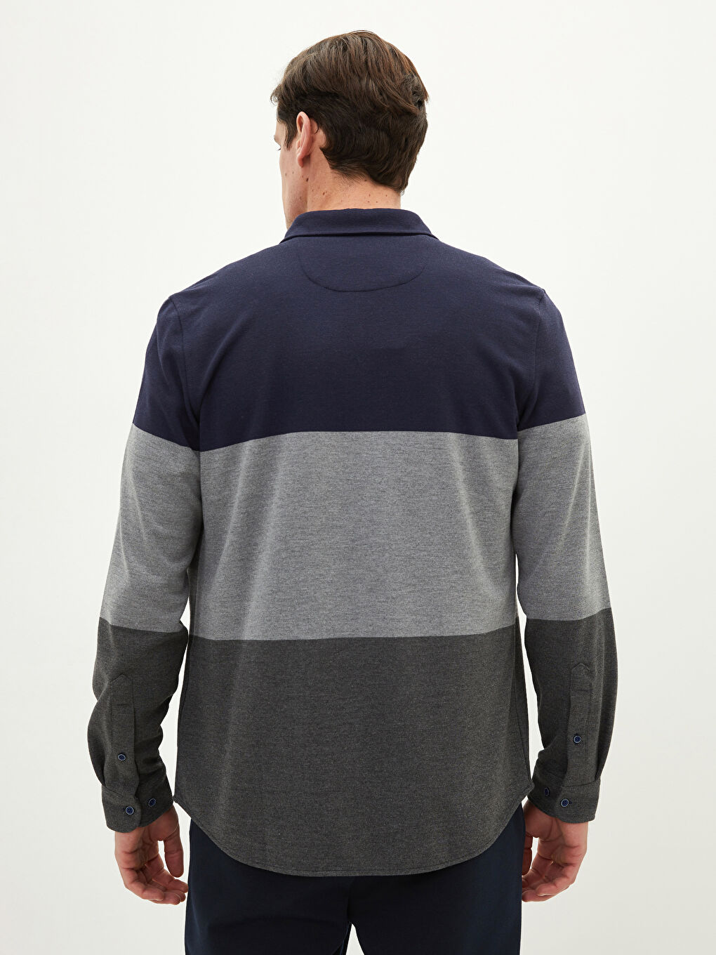 Чоловік ТЕМНО-СИНІЙ Сорочка-4