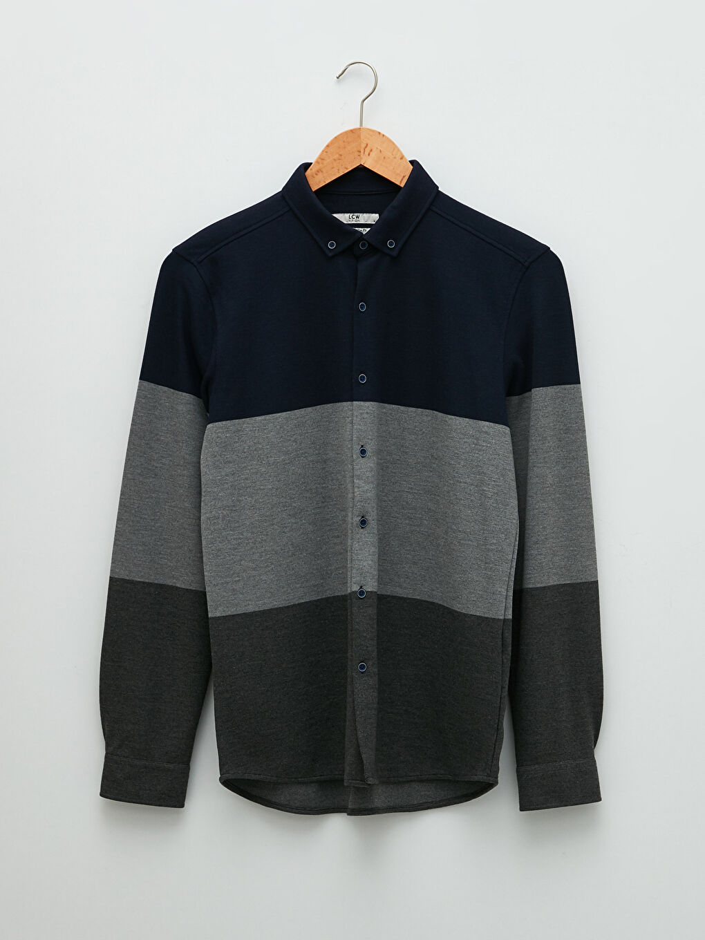 Чоловік ТЕМНО-СИНІЙ Сорочка-5