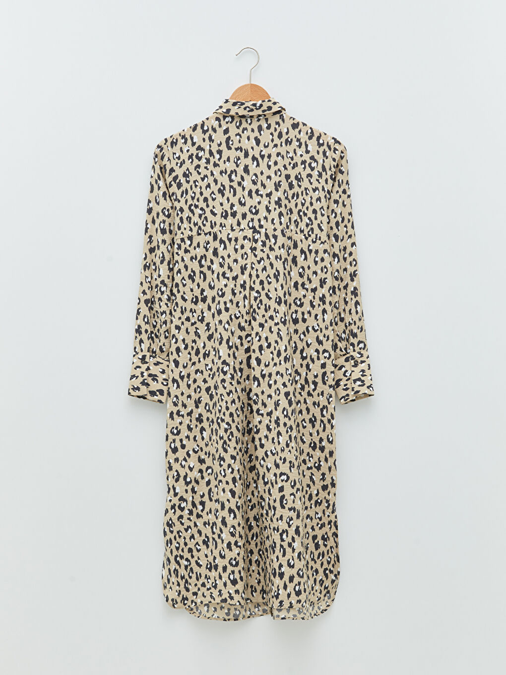 Tunique en chemise à manches longues à motif léopard pour Femmes-6