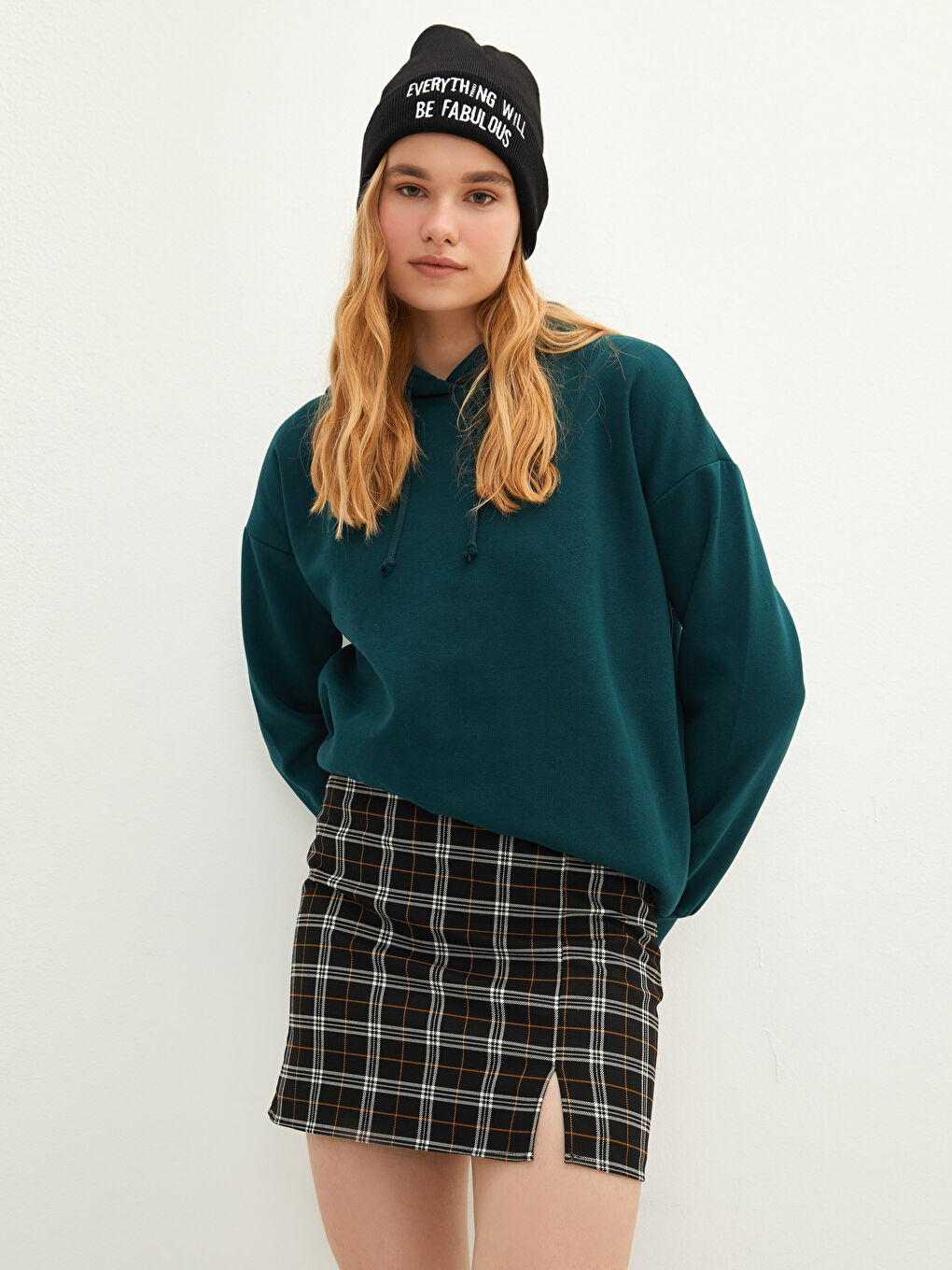 Plaid Women's Mini Skirt-2