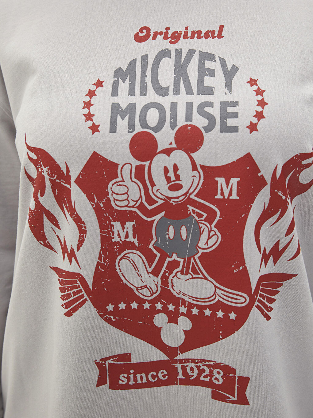 Plus Size Crew Neck Mickey Mouse Printed Long Sleeve Women's Sweatshirt-3