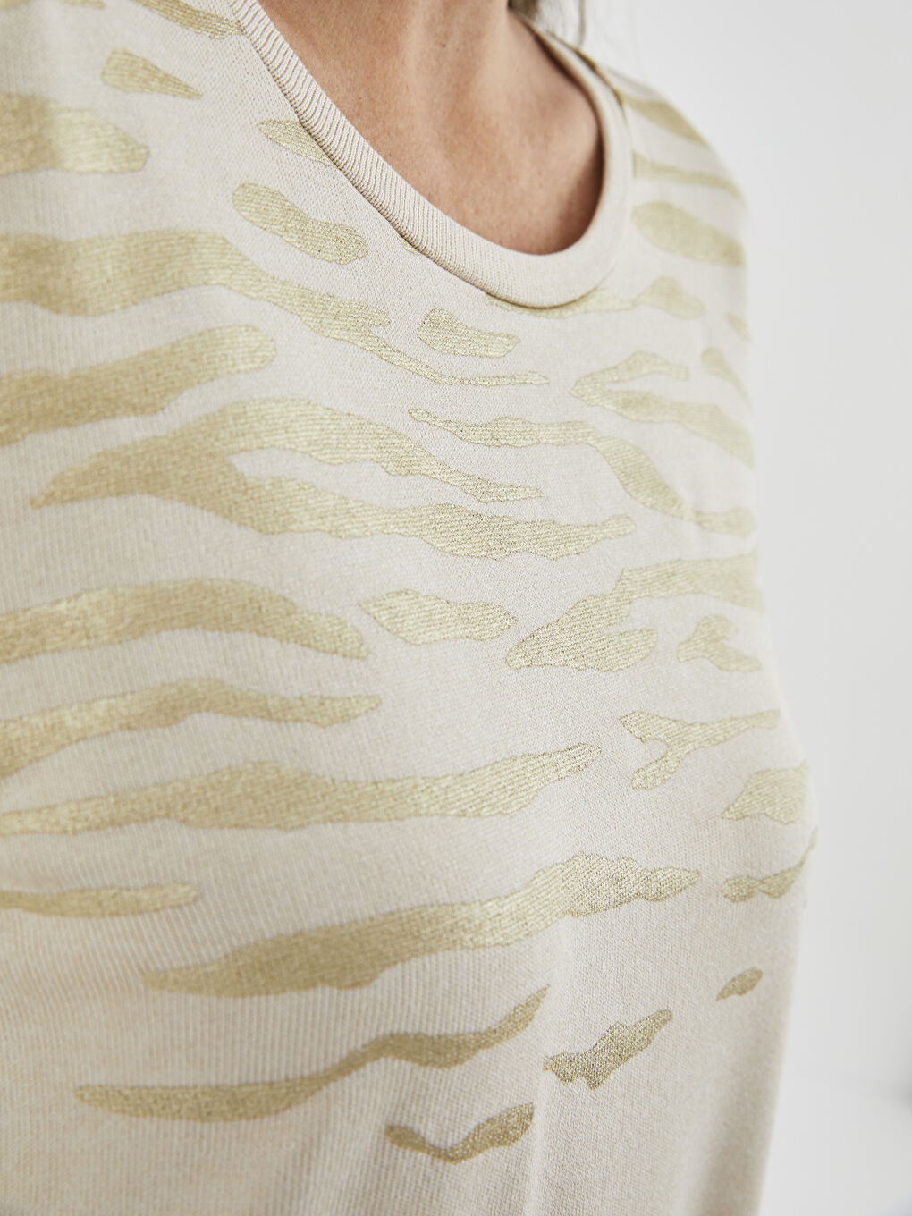 LCW Grace Crew Neck Patterned Long Sleeve Women's T-Shirt -W1JE92Z8-FX0