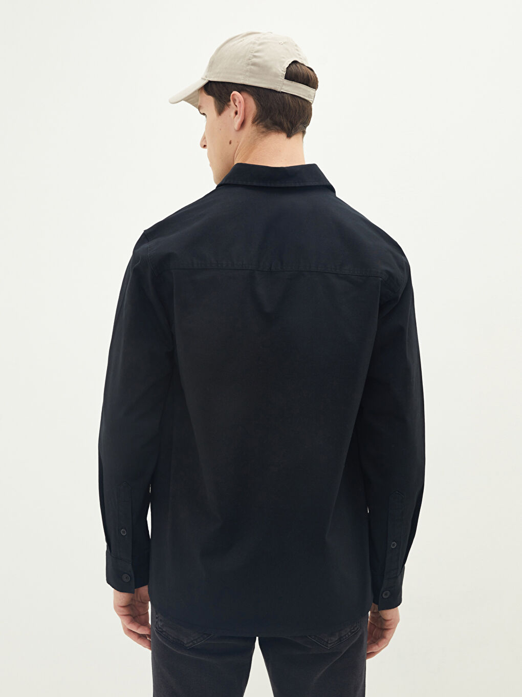 XSIDE Regular Fit Long Sleeve Gabardine Men's Shirt -W1JE98Z8-CVL