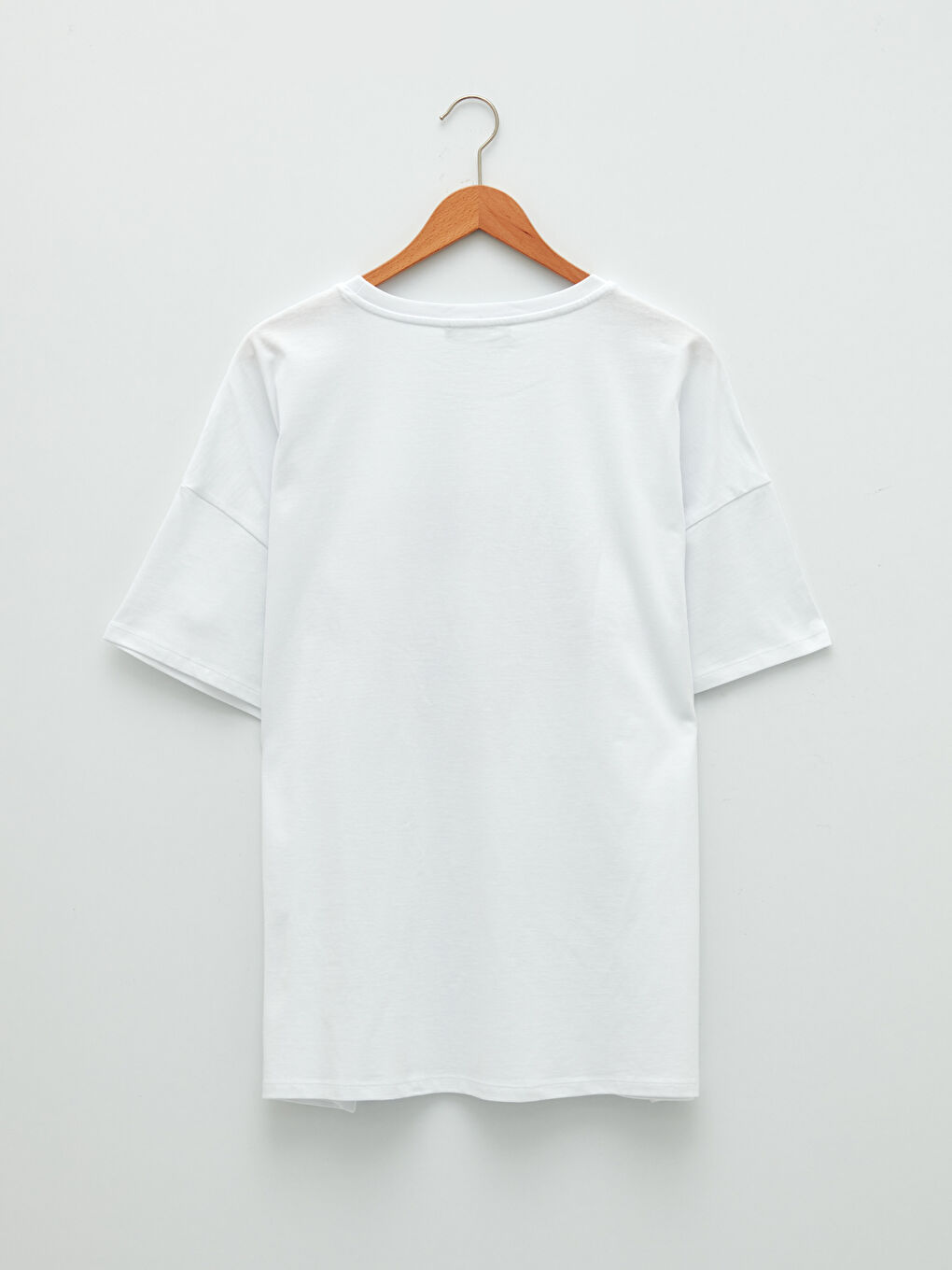 LCW Plus Size Crew Neck Printed Short Sleeve Cotton Women's T-Shirt -W1JF00Z8-E5X