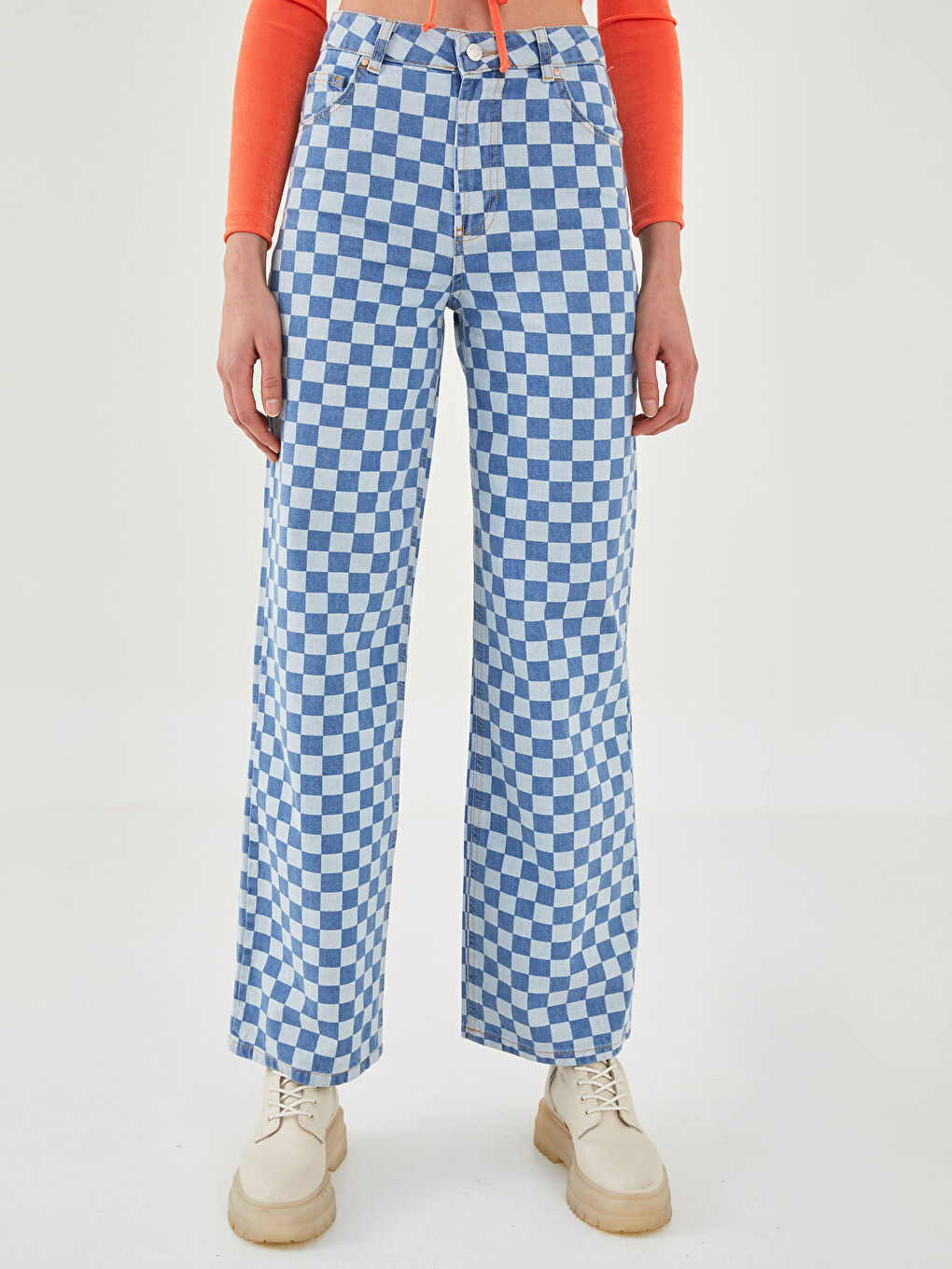 XSIDE Bequeme Bedruckte Jeans für Frauen -W1JF02Z8-RR2