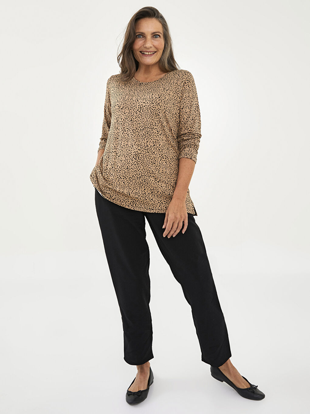 Žena BEŽ Majica kratkih rukava-2