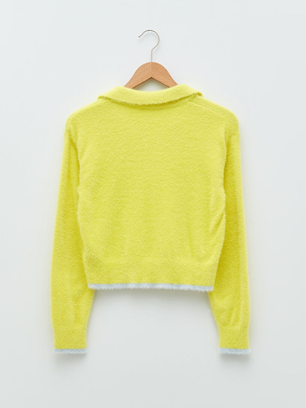 XSIDE Polo Yaka Crop Kadın Triko Kazak -W1JF10Z8-FZN