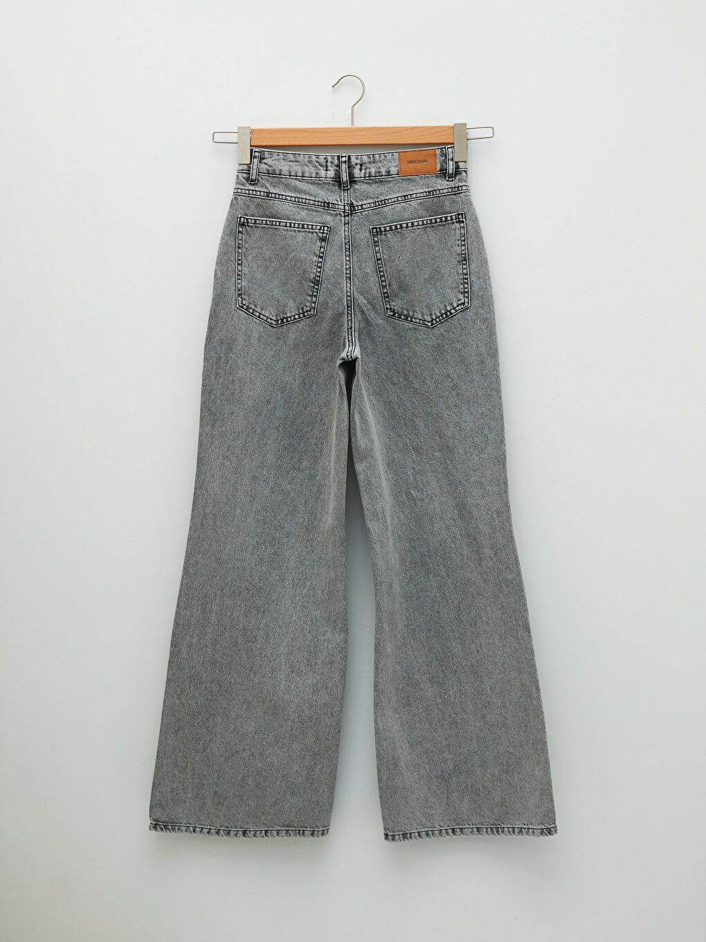 Jean Pour Femmes Taille Haute Coupe Confortable Détails Déchirés Jambe Large-6