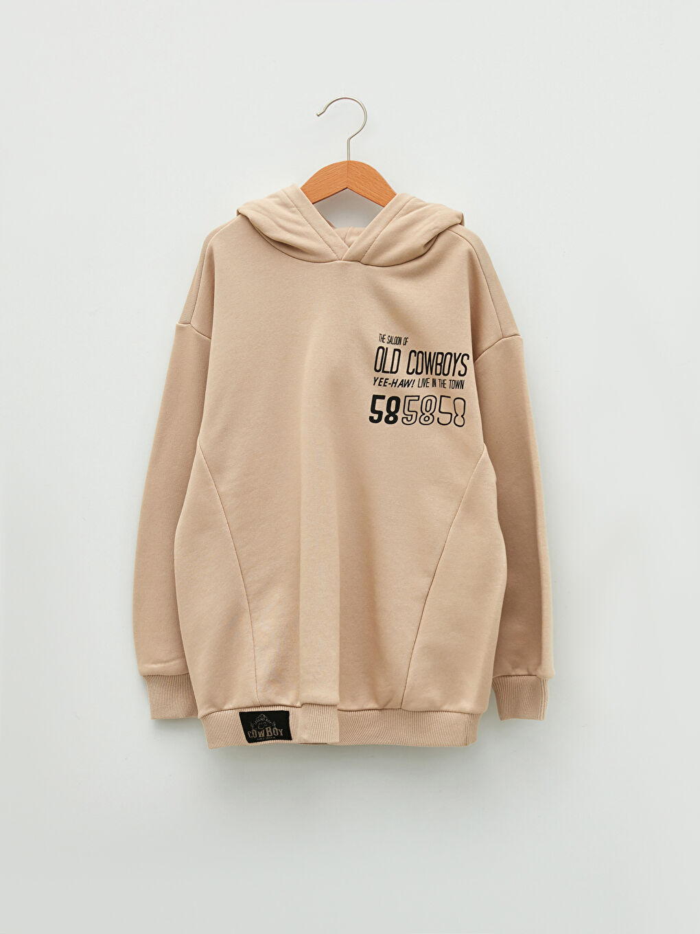 Hooded Printed Long Sleeve Boys' Sweatshirt