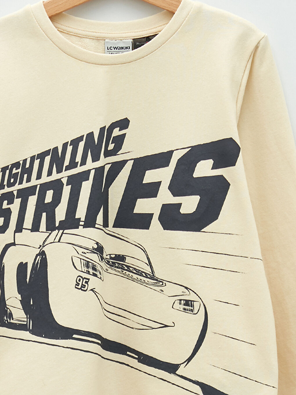 Crew Neck Cars Printed Long Sleeve Boys Sweatshirt-2