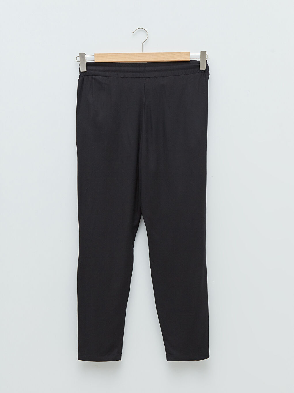 Серпімді белдік стандартты пішім кәдімгі қалталы креп жүктілік шалбары-7