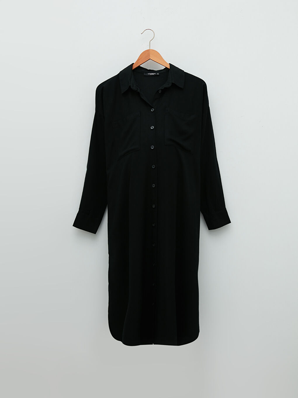 قميص تونيك سادة كم طويل كريب فترة الحمل-4