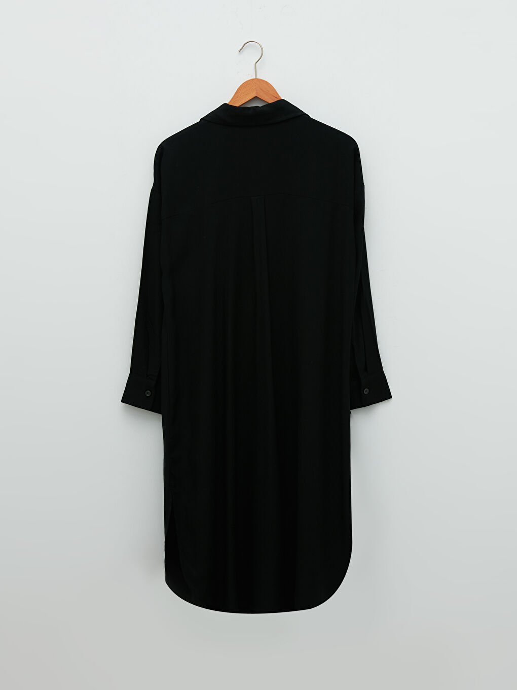 قميص تونيك سادة كم طويل كريب فترة الحمل-5