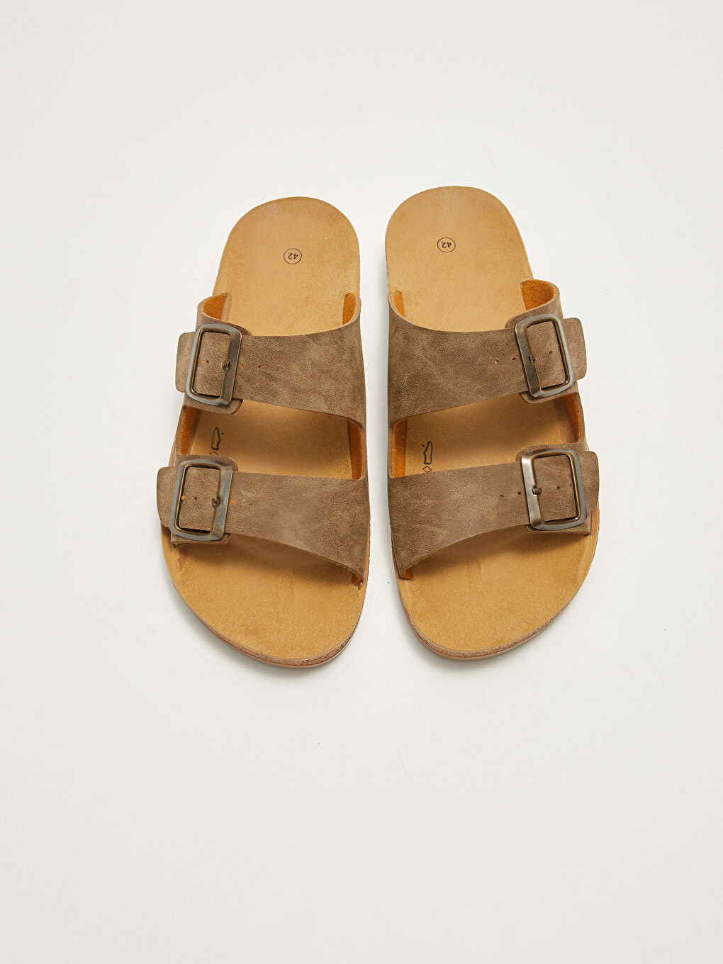 Double Band Buckle Detail Women's Slippers.-5