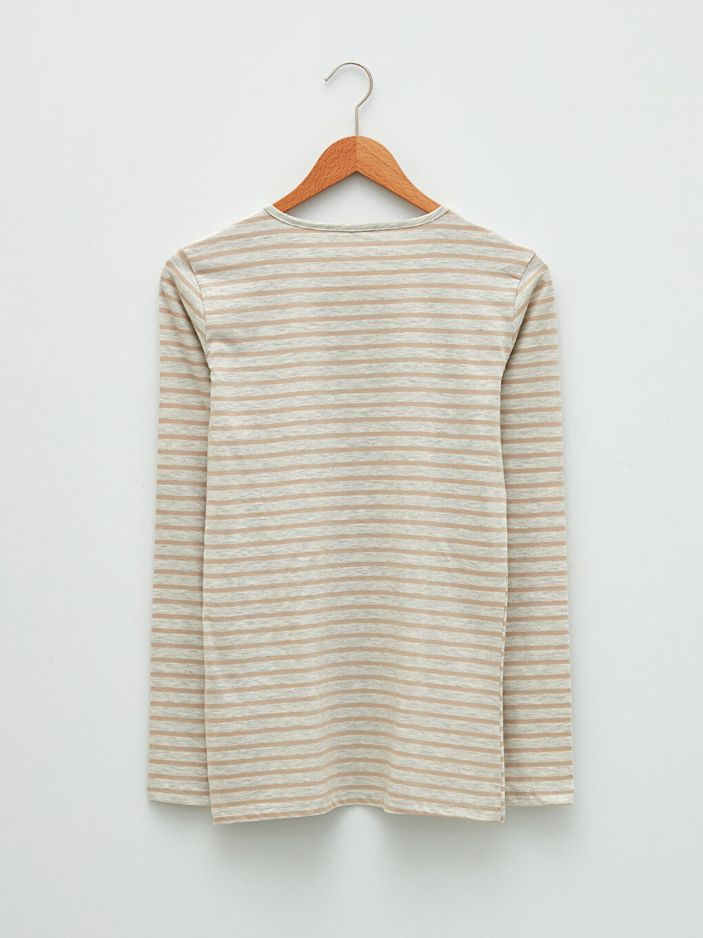 Crew Neck Striped Long Sleeve Women's T-Shirt-6