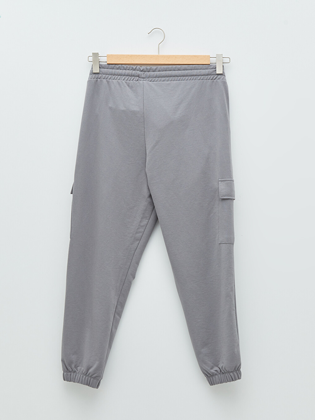Plus Size Women's Elastic Waist Flat Pocket Detailed Jogger Sweatpants-6