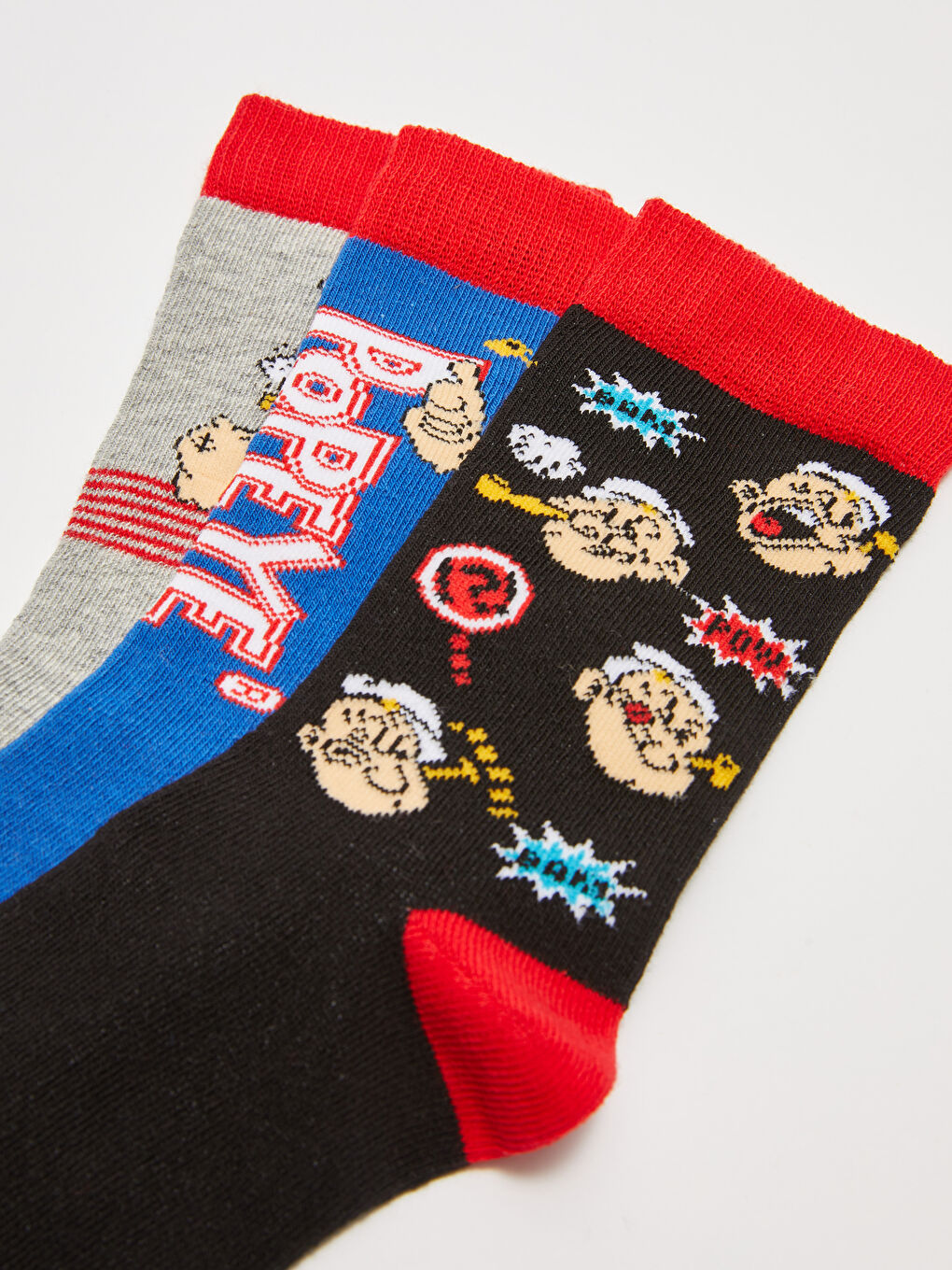 Popeye Patterned Boys Socks 3 Pack-2
