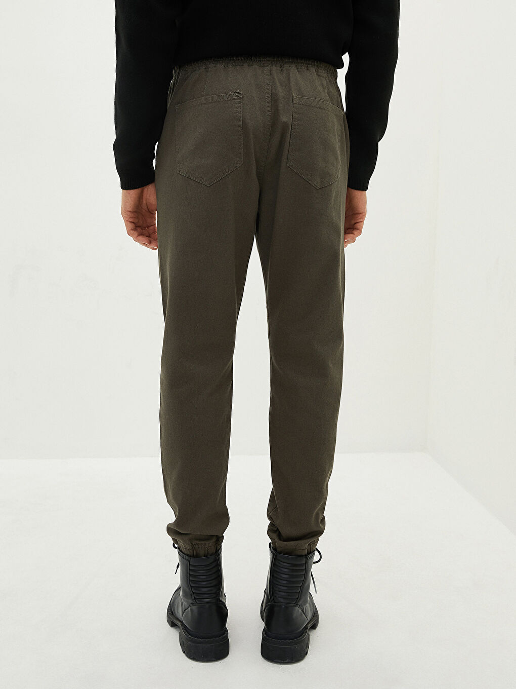 Standard Fit Gabardine Men's Jogger Trousers-3