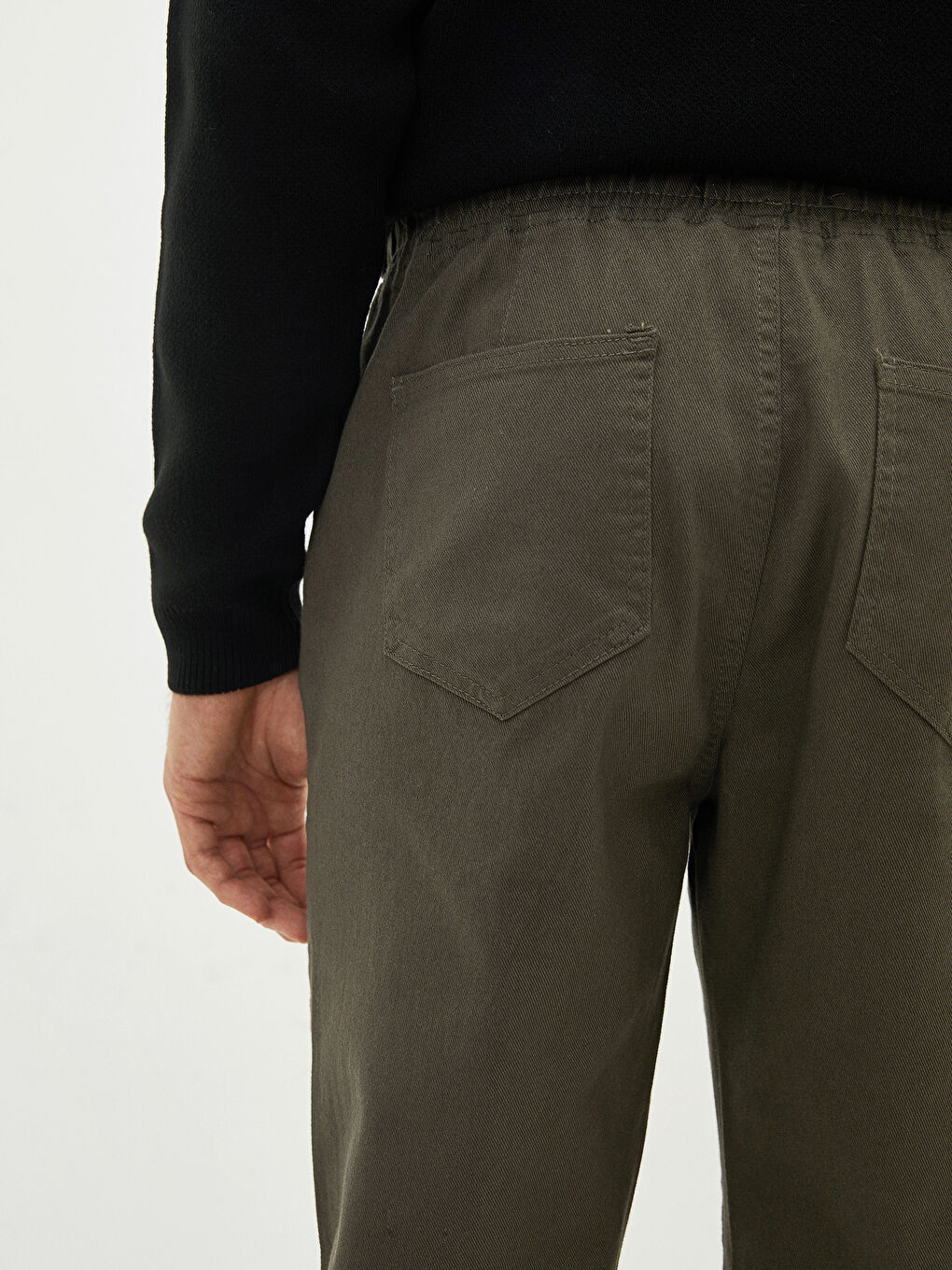 Standard Fit Gabardine Men's Jogger Trousers-4